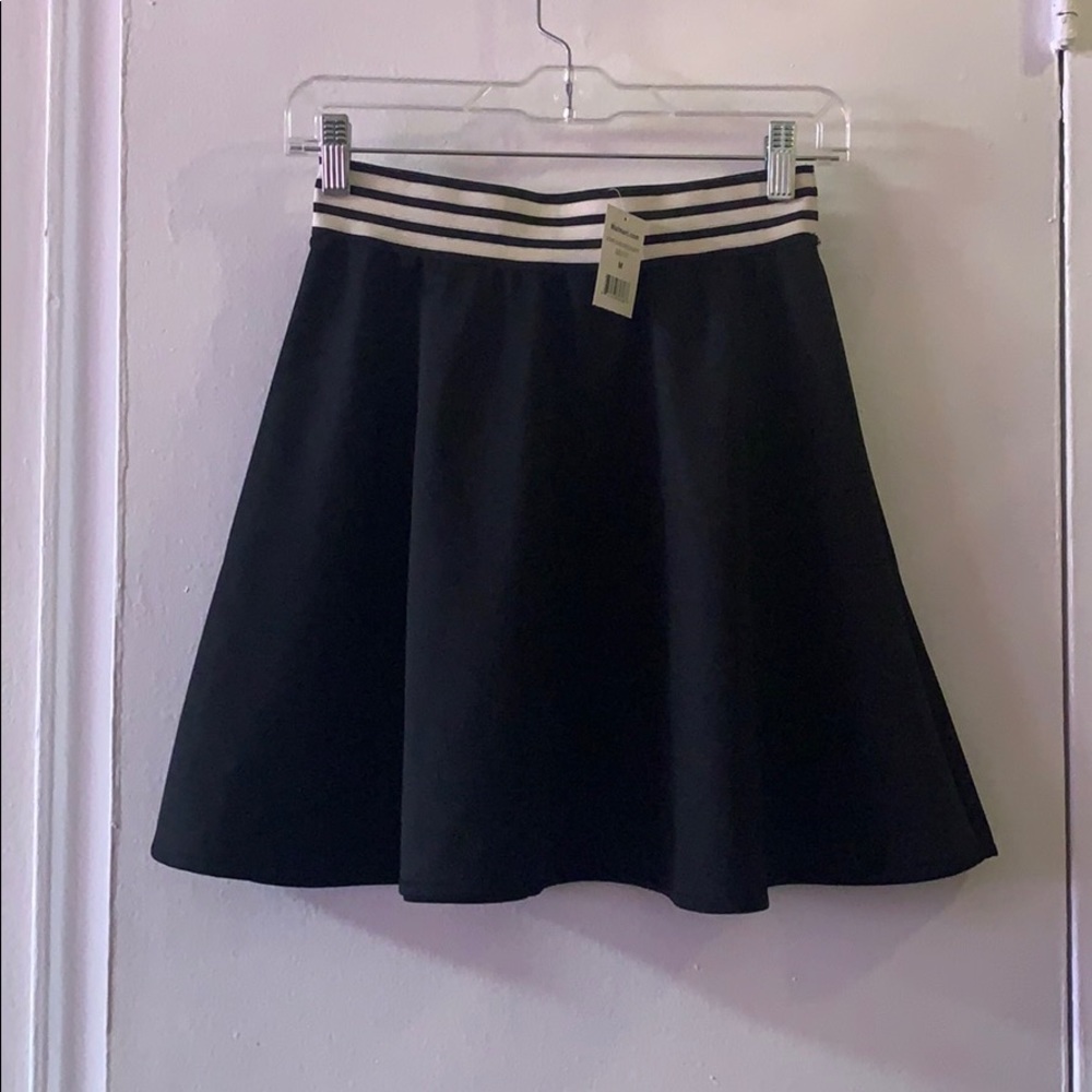 New Black High Waisted Skater Skirt